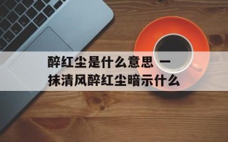 醉红尘是什么意思 一抹清风醉红尘暗示什么