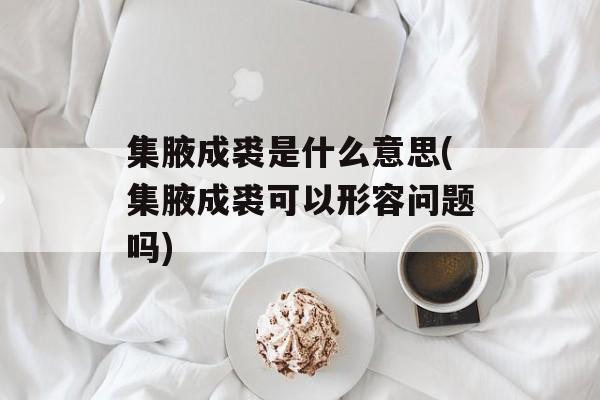 集腋成裘是什么意思(集腋成裘可以形容问题吗)-第1张图片-