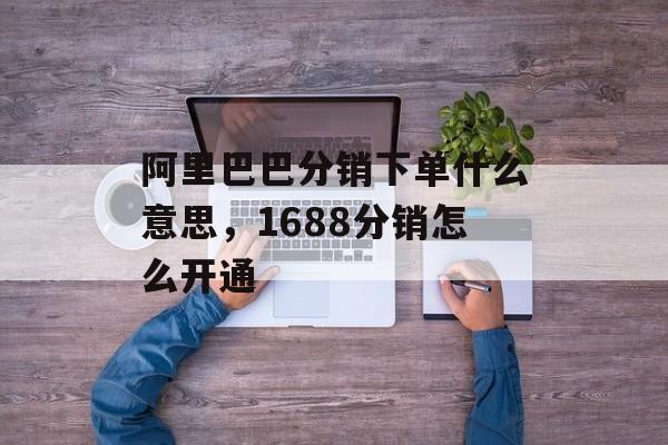 阿里巴巴分销下单什么意思，1688分销怎么开通-第1张图片-