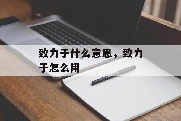 致力于什么意思，致力于怎么用-第1张图片-